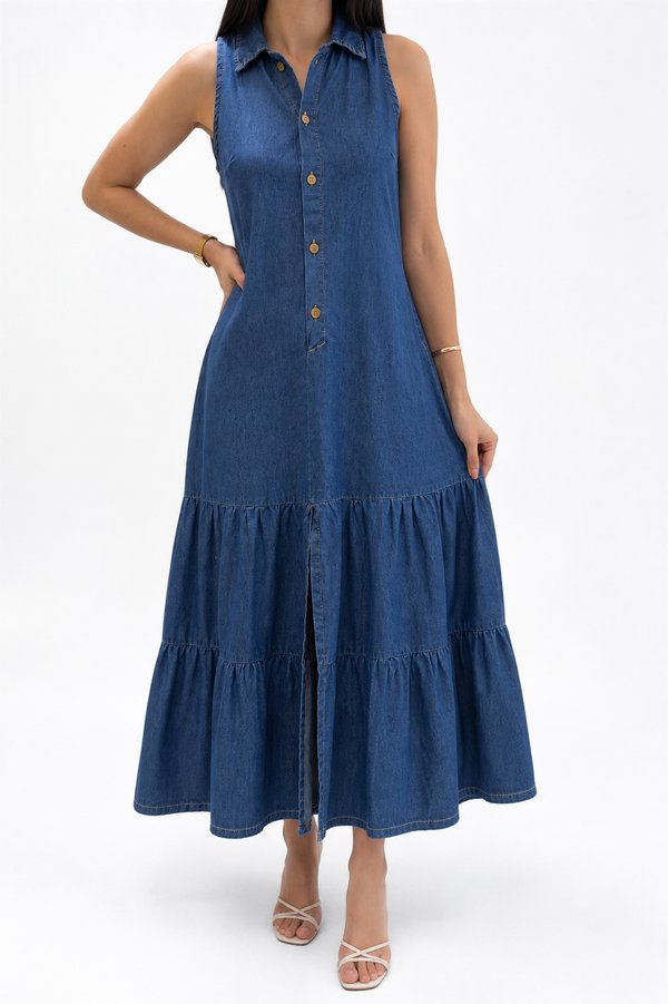 Vestido Jeans Largo 