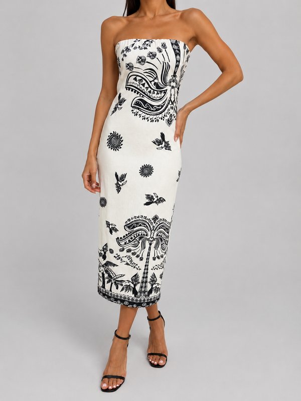 Vestido tubo midi 