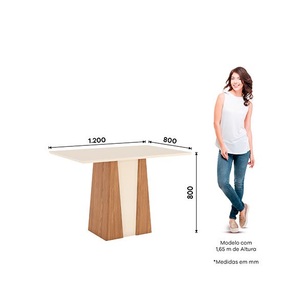 CONJUNTO COMEDOR 1200 SIN VIDRIO ORUS 4 SILLAS ISA TELA MARRON ALMENDRA