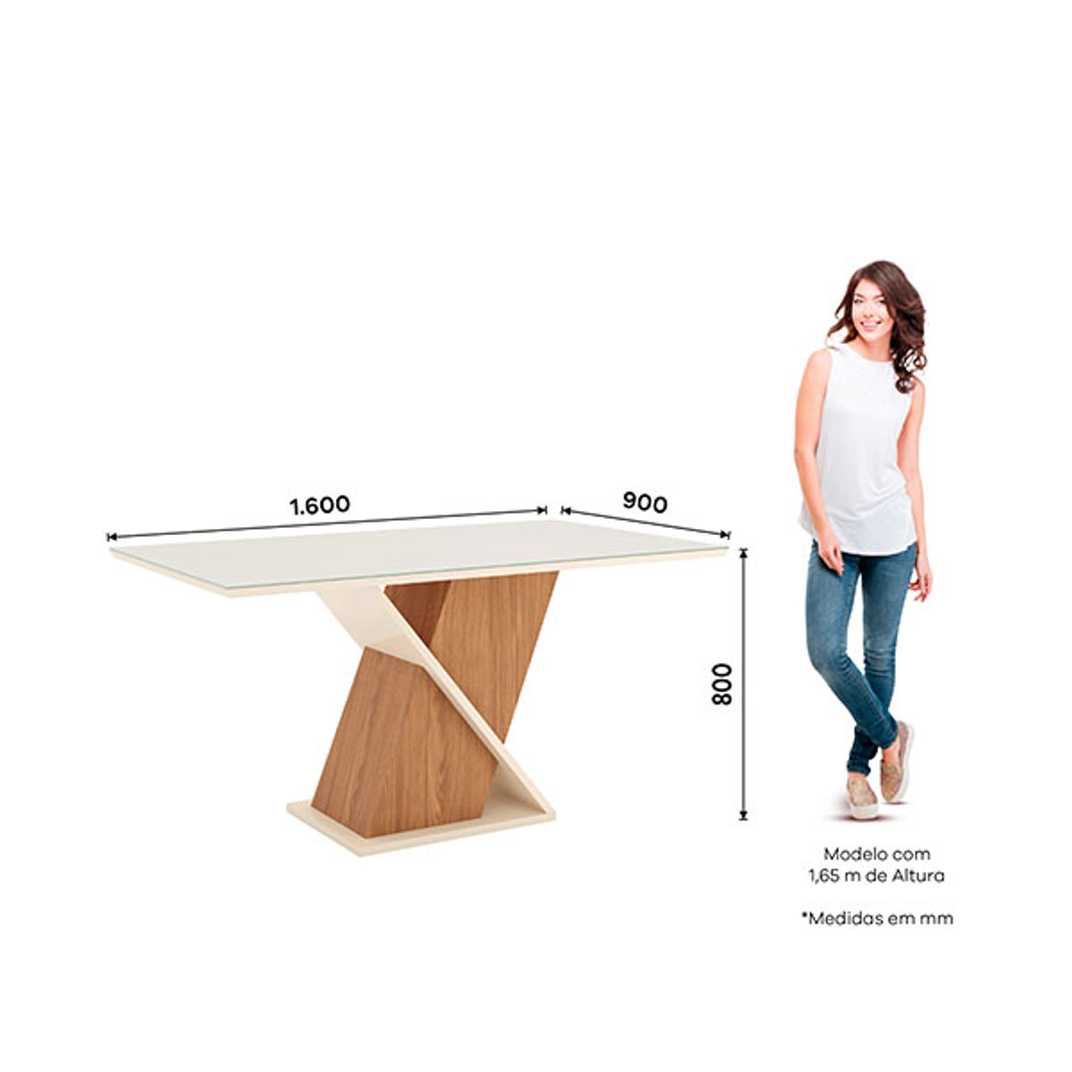 CONJUNTO COMEDOR 1600 CON VIDRIO SOLUS 6 SILLAS BELLA TELA MARRON ALMENDRA - 4