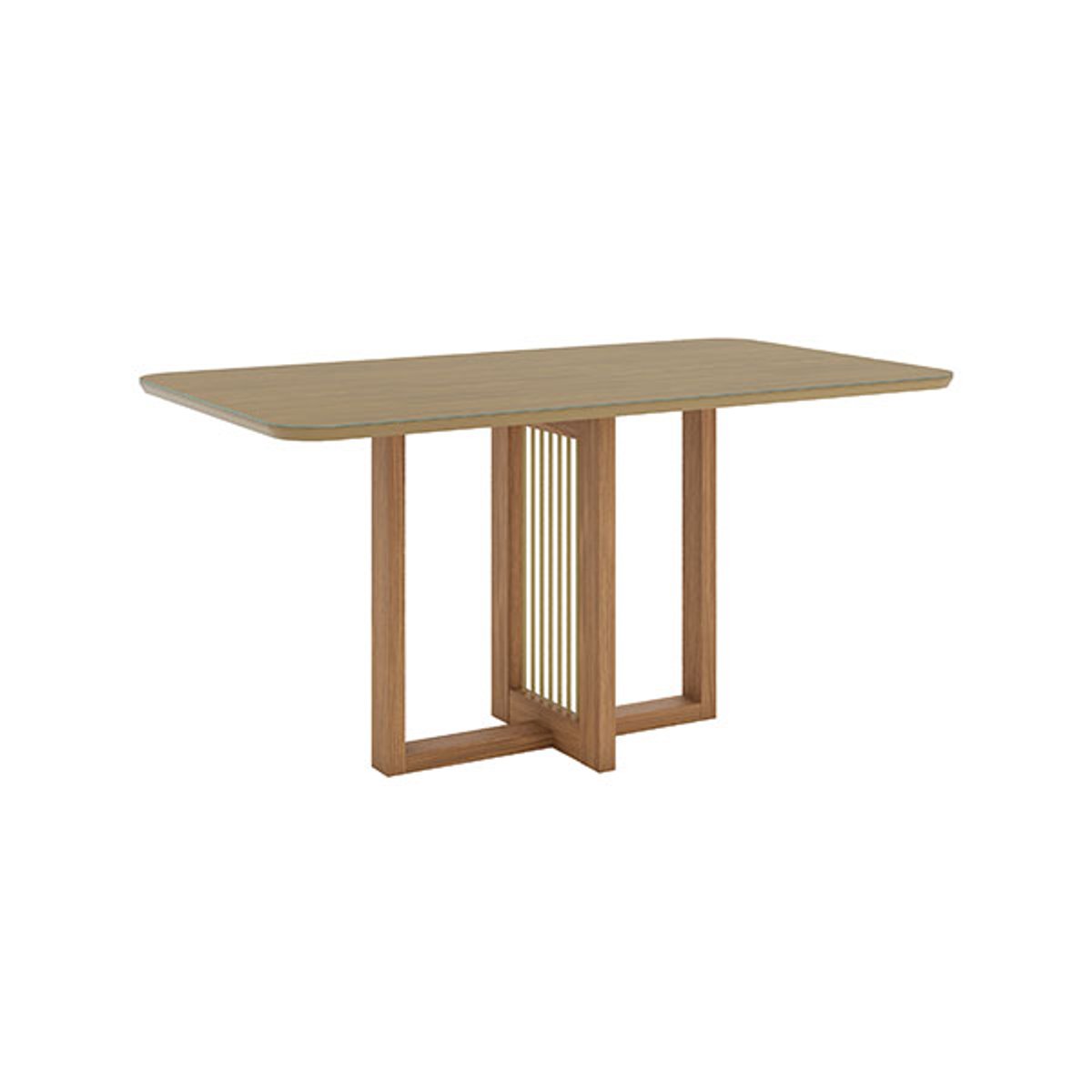 CONJUNTO COMEDOR 1600 NATALÍ ARREDONDADA CON VIDRIO 6 SILLAS MILLA PLUS NATURE | CORANO CREME - 8