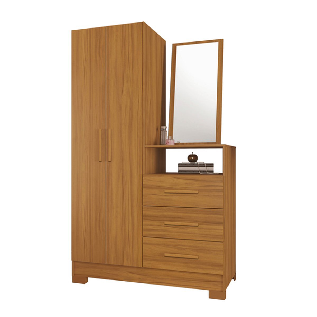 COMODA MULTIUSO 2 PUERTAS 3 CAJONES CON ESPEJO NT5165 - 2