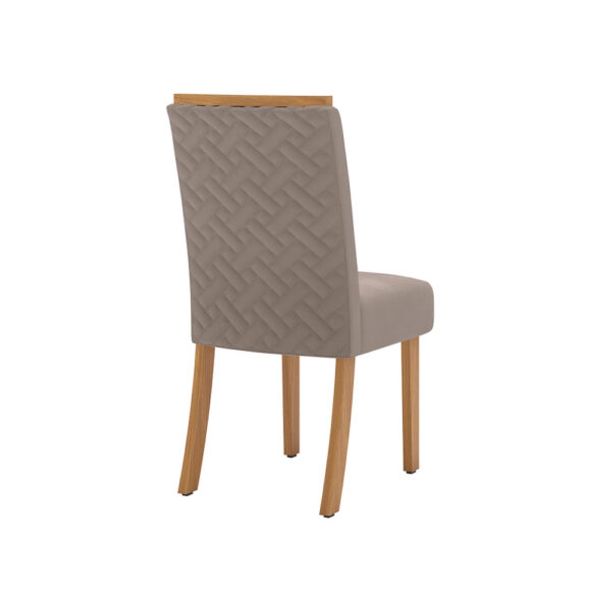 CONJUNTO COMEDOR 1200 CON VIDRIO LINS 120 4 SILLAS MALU NATURE | OFF WHITE | TAPIZADO MARRON ALMENDRA - 5