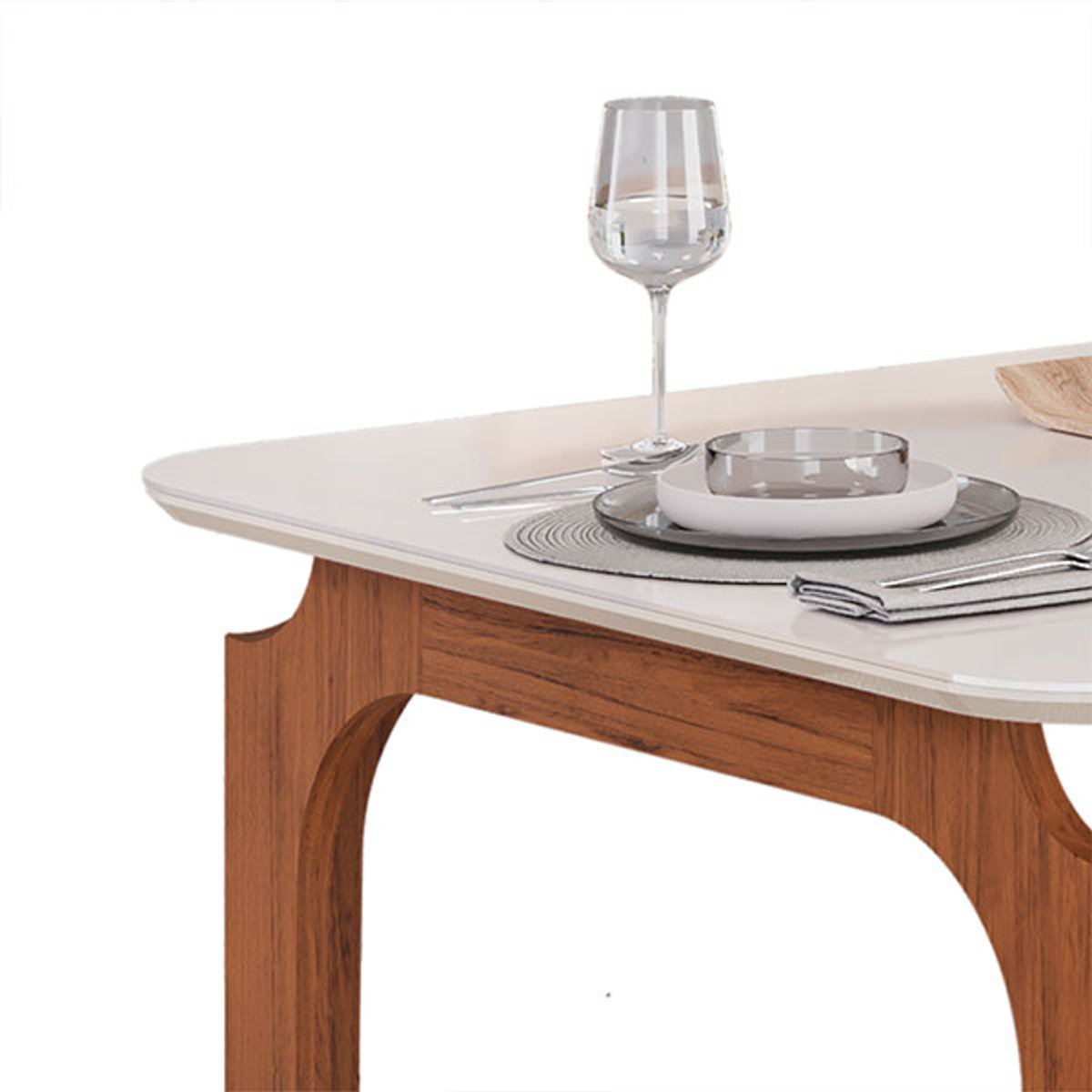 CONJUNTO COMEDOR 1200 CON VIDRIO MARINA 4 SILLAS  - 4