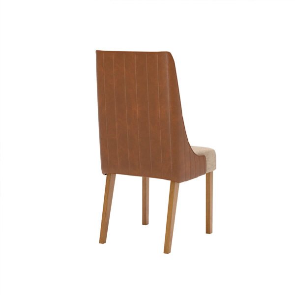 CONJUNTO COMEDOR 1500 CON VIDRIO MAVI 8 SILLAS IVY OFF WHITE | TAPIZADO CORANO CARAMELO | CREME