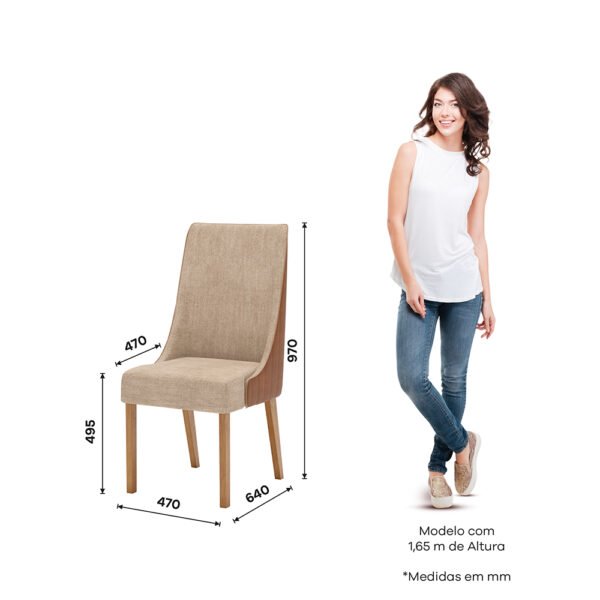 CONJUNTO COMEDOR 1500 CON VIDRIO MAVI 8 SILLAS IVY OFF WHITE | TAPIZADO CORANO CARAMELO | CREME