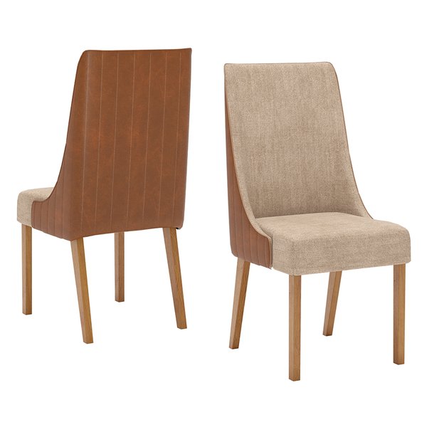 CONJUNTO COMEDOR 1500 CON VIDRIO MAVI 8 SILLAS IVY OFF WHITE | TAPIZADO CORANO CARAMELO | CREME