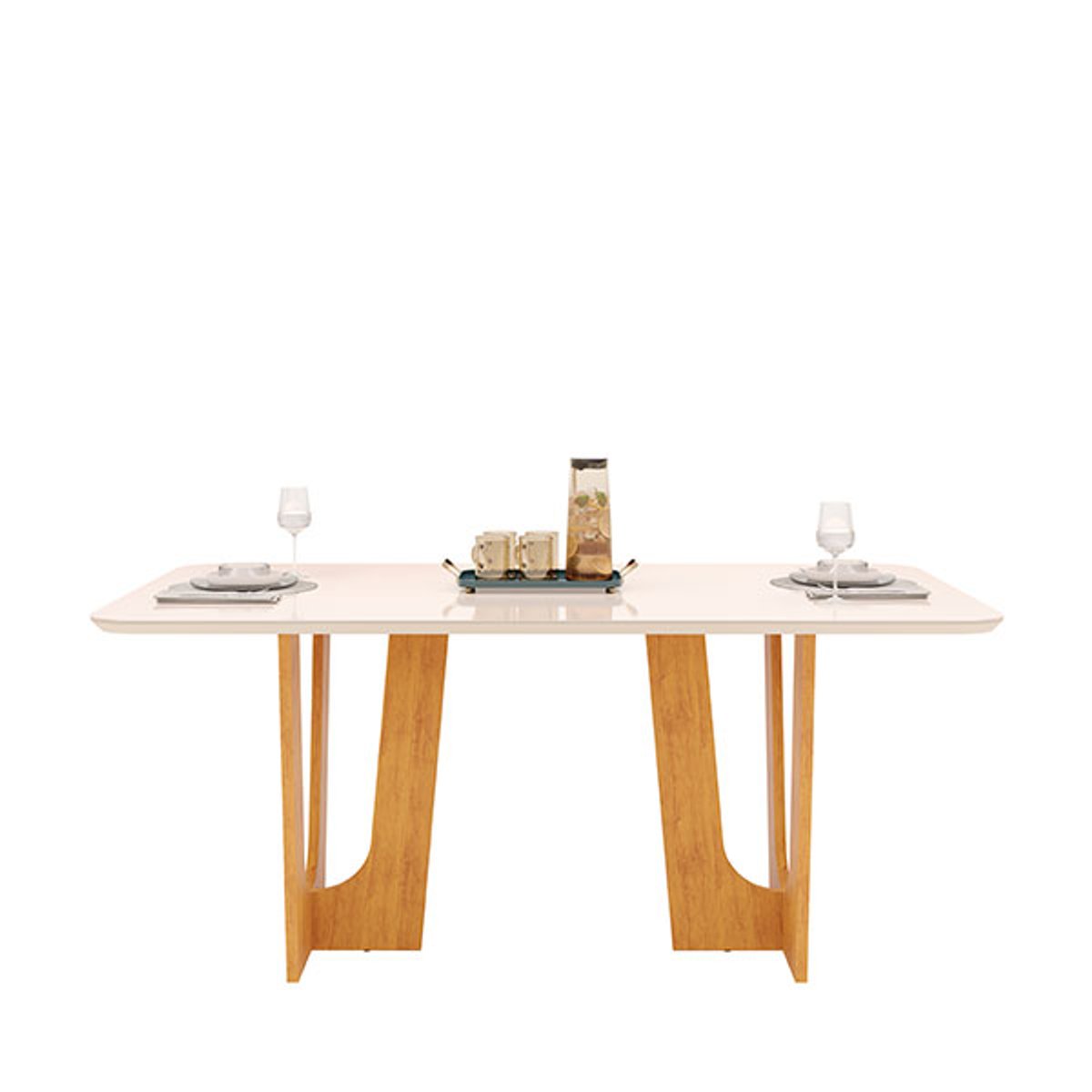 CONJUNTO COMEDOR 1700 CON TAMPO DE VIDRIO NALA 6 SILLAS - 5