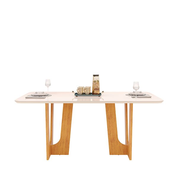 CONJUNTO COMEDOR 1700 CON TAMPO DE VIDRIO NALA 6 SILLAS