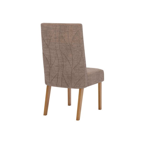 CONJUNTO COMEDOR 1800 CON VIDRIO SOLANA 6 SILLAS ELOA NATURE | OFF WHITE | TAPIZADO CACAO