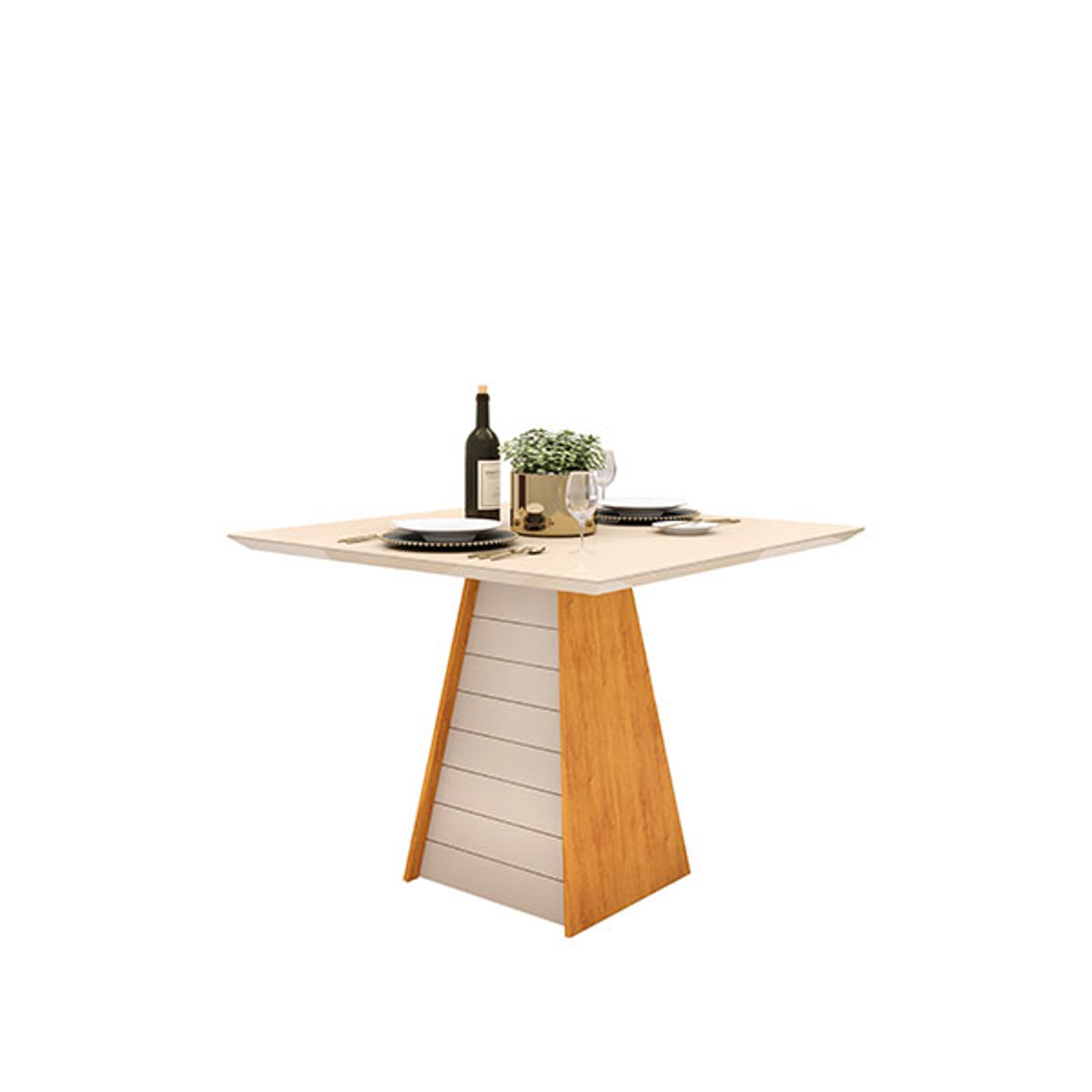 CONJUNTO COMEDOR 900 CON VIDRIO FLER 4 SILLAS - 4