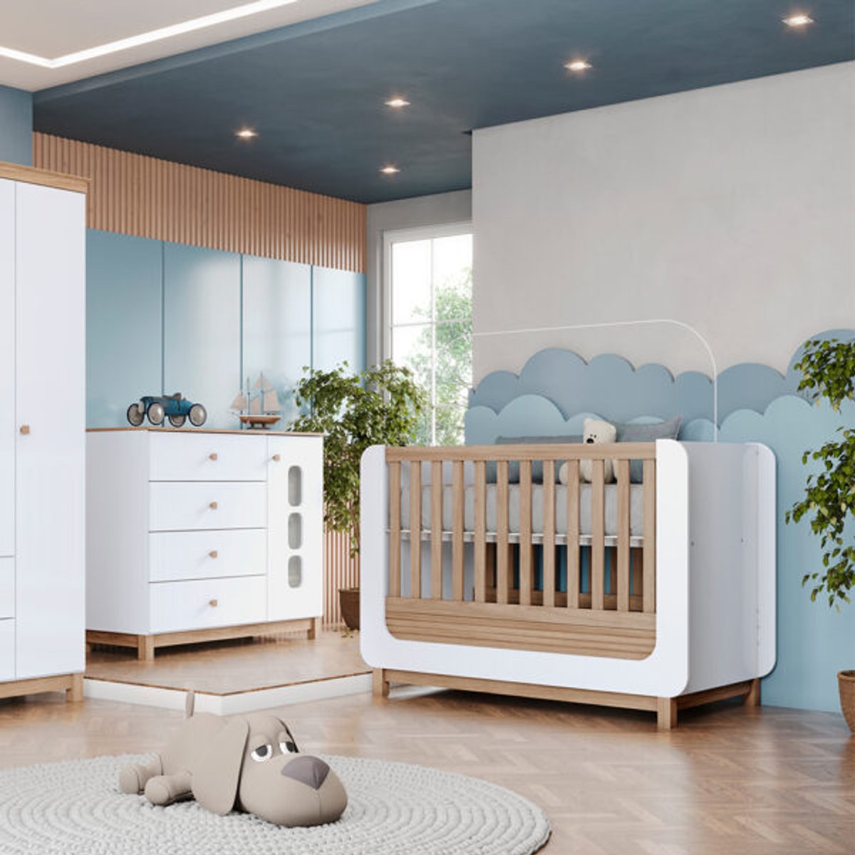 CUNA MINI CAMA ACONCHEGO BLANCO | JEQUITIBA HP - 2