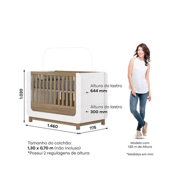 CUNA MINI CAMA ACONCHEGO BLANCO | JEQUITIBA HP