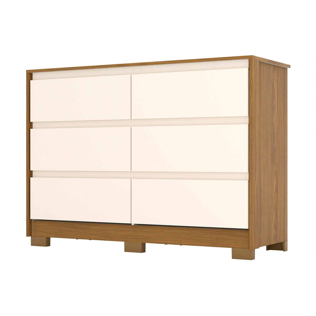  CÓMODA 6 CAJONES RAVENNA D737 NATURE|OFF WHITE