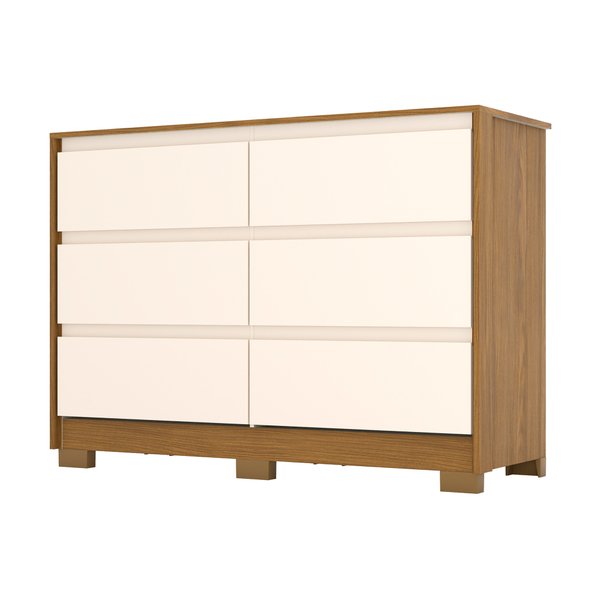  CÓMODA 6 CAJONES RAVENNA D737 NATURE|OFF WHITE