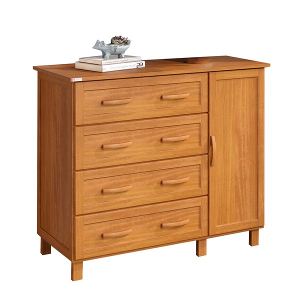 CÓMODA ZAPATERA 4 CAJONES 1 PUERTA VENEZA TOZETTO CARVALLO|ACETINADO