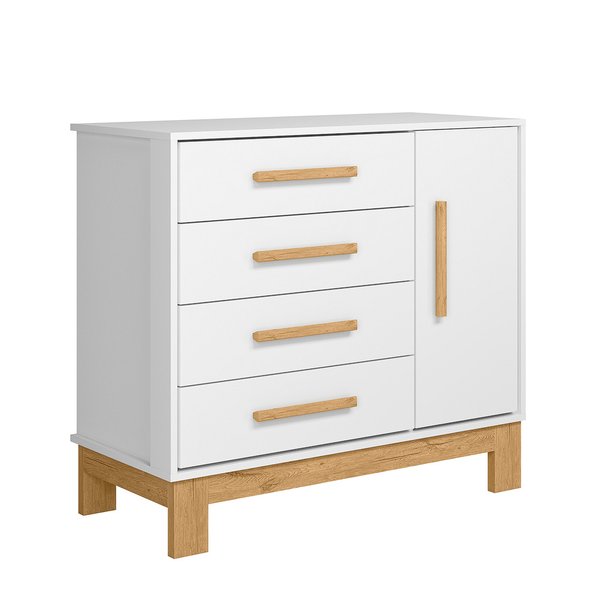 COMODA ZAPATERA 1 PUERTA 4 CAJONES SLIM