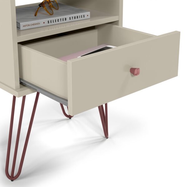 CONJUNTO 2 MESAS 1 CAJÓN DE LUZ BILL OFF WHITE