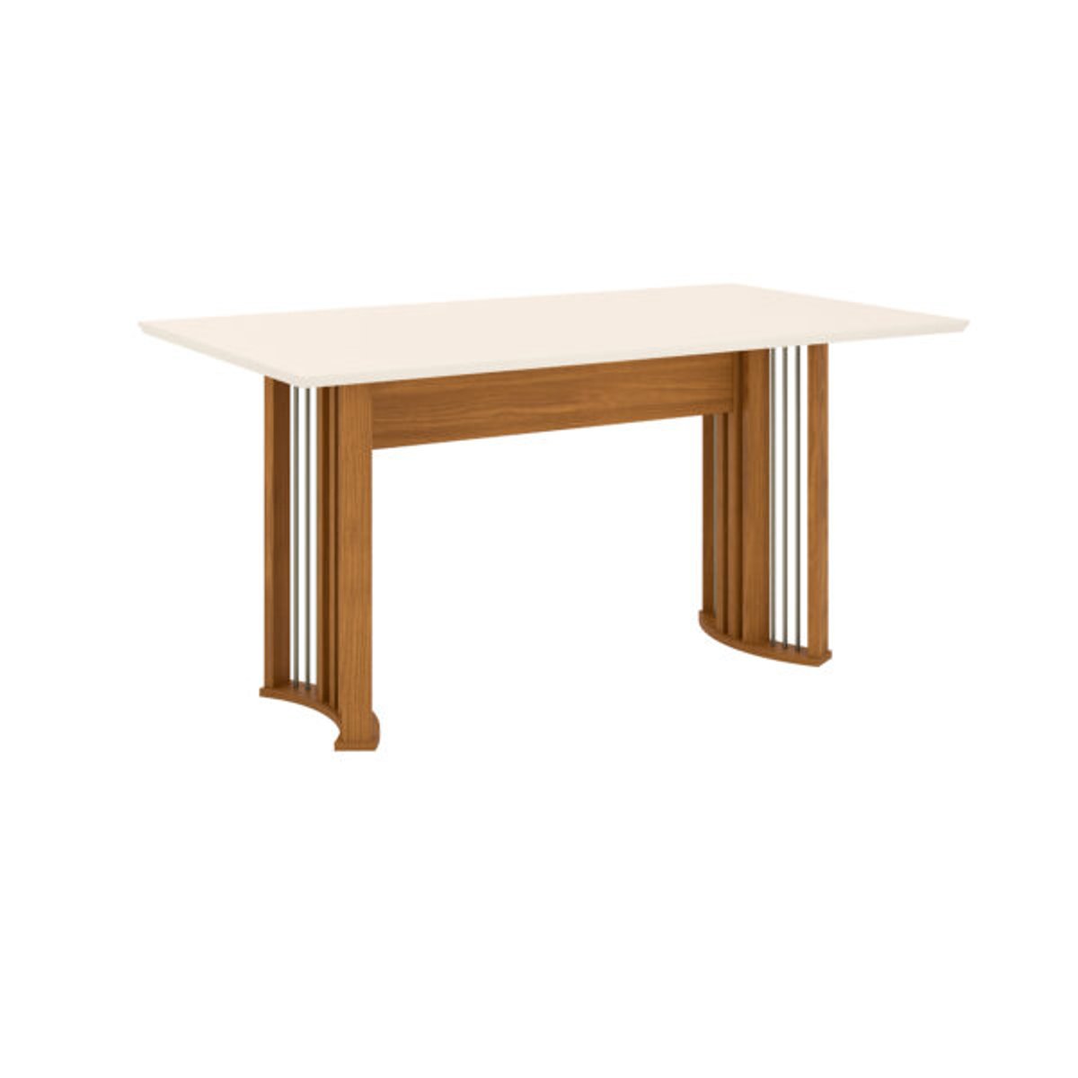 CONJUNTO COMEDOR RECTO ISIS 6 SILLAS MALU HENN NATURE|OFF WHITE MARRON  - 4