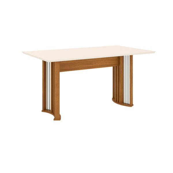  CONJUNTO COMEDOR RECTO ISIS 6 SILLAS MALU HENN NATURE|OFF WHITE MARRON 