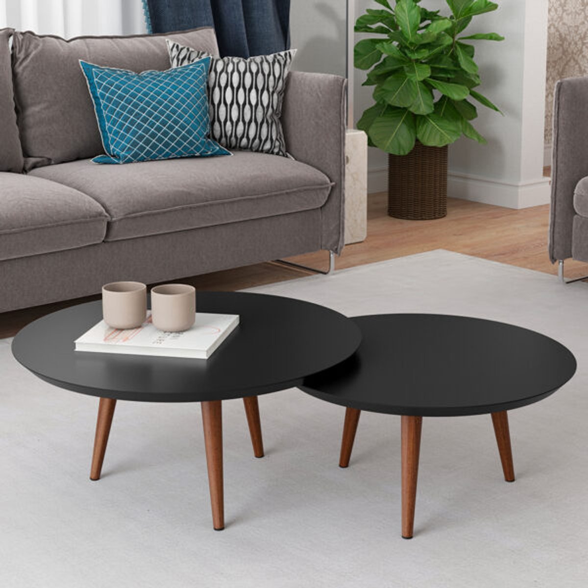 CONJUNTO MESAS CENTRO LUNA  - 2