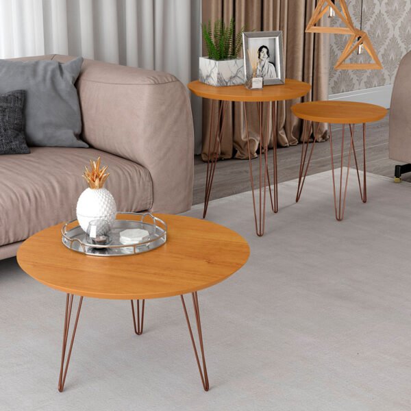 CONJUNTO MESAS CENTRO, LATERAL Y APOYO EVO