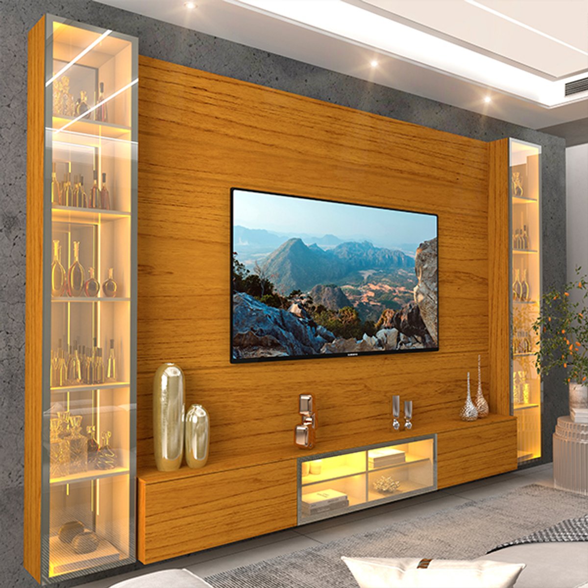 HOME REFLECTA FULL 293 CON LEDS CON ESPEJOS LUMINARE NATURE - 5