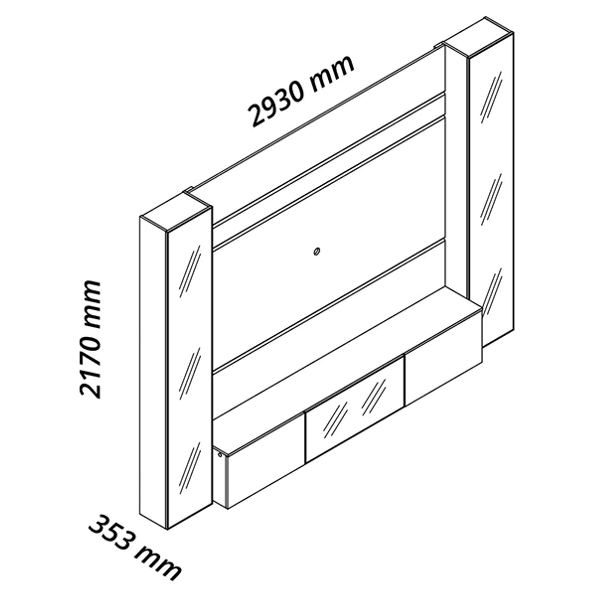 HOME REFLECTA FULL 293 CON LEDS CON ESPEJOS LUMINARE NATURE - 2