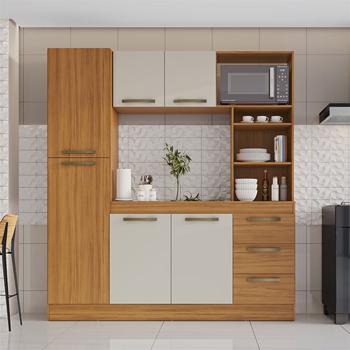 KIT COCINA 6 PUERTAS 3 CAJONES NT3125 