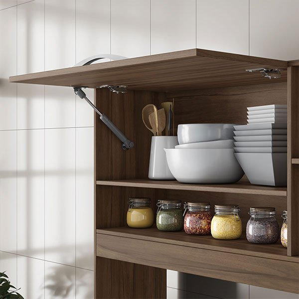 KIT COCINA 5 PUERTAS 3 CAJONES NT3115  NOGAL