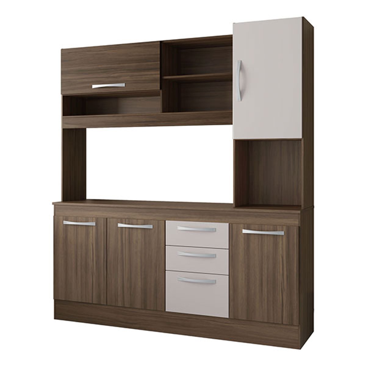 KIT COCINA 5 PUERTAS 3 CAJONES NT3115  NOGAL - 3