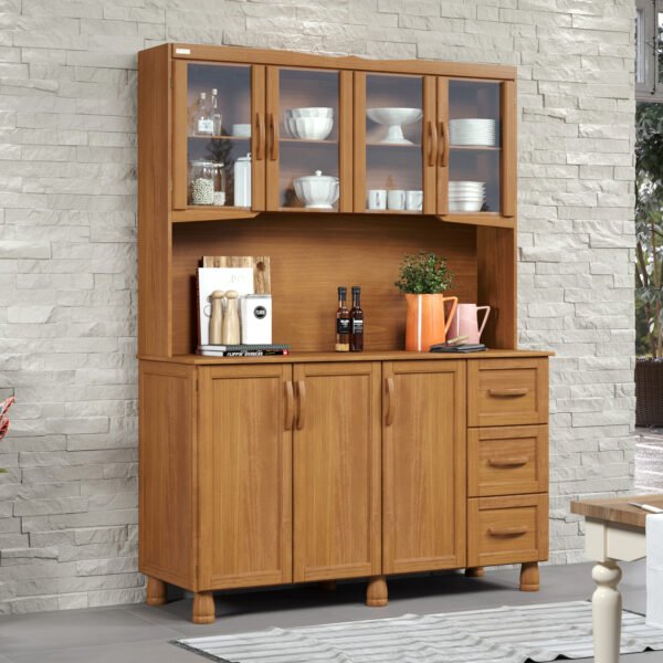 KIT COCINA 7 PUERTAS 3 CAJONES PEROLA TOZETTO CARVALLO ACETINADO