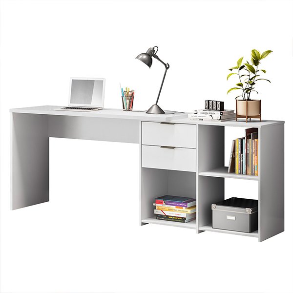 MESA OFFICE 2 CAJONES NT2060 BLANCO NEW