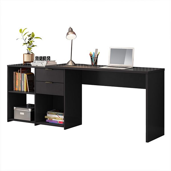 MESA OFFICE 2 CAJONES NT2060 NEGRO TX