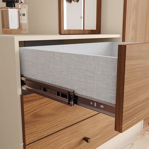 MULTIUSO 1 PUERTA 3 CAJONES CON ESPEJO DOHA OFF WHITE NATURE