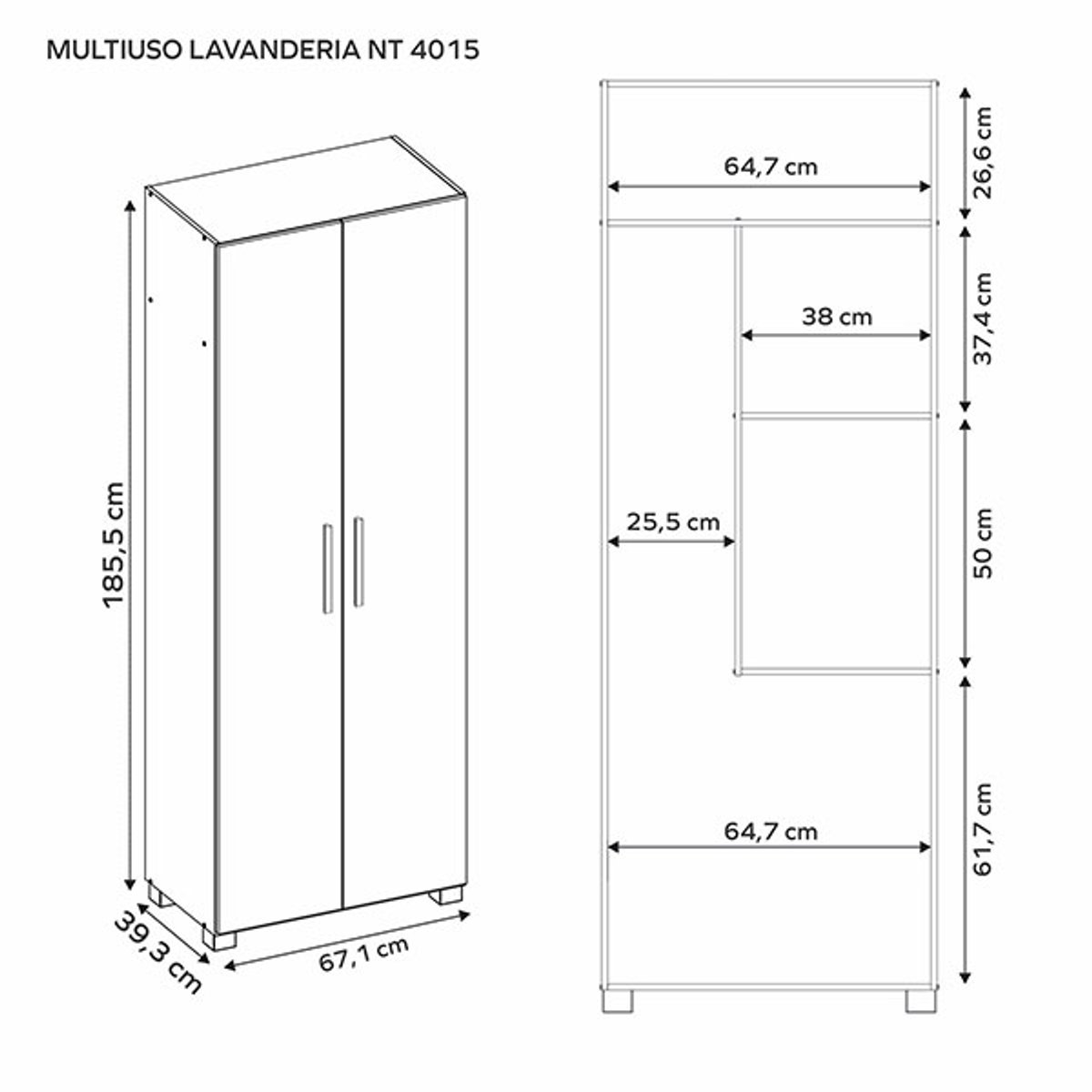 MULTIUSO 2 PUERTAS 4015 BLANCO - 7