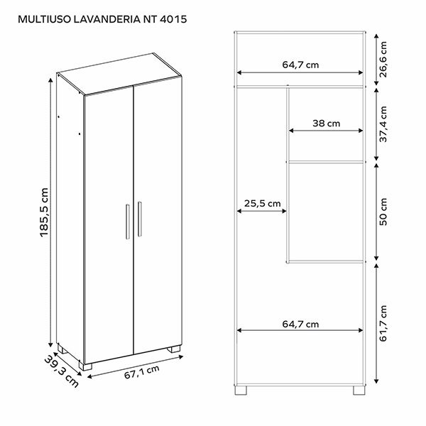 MULTIUSO 2 PUERTAS 4015 BLANCO