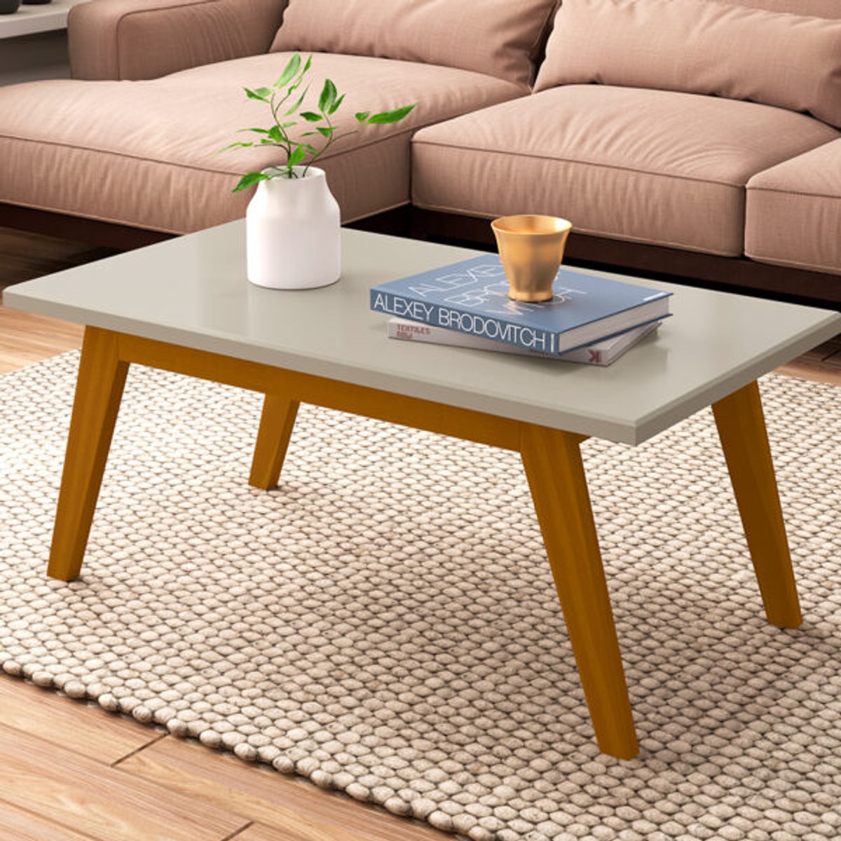 MESA CENTRO PRISM OFF WHITE | MADERA