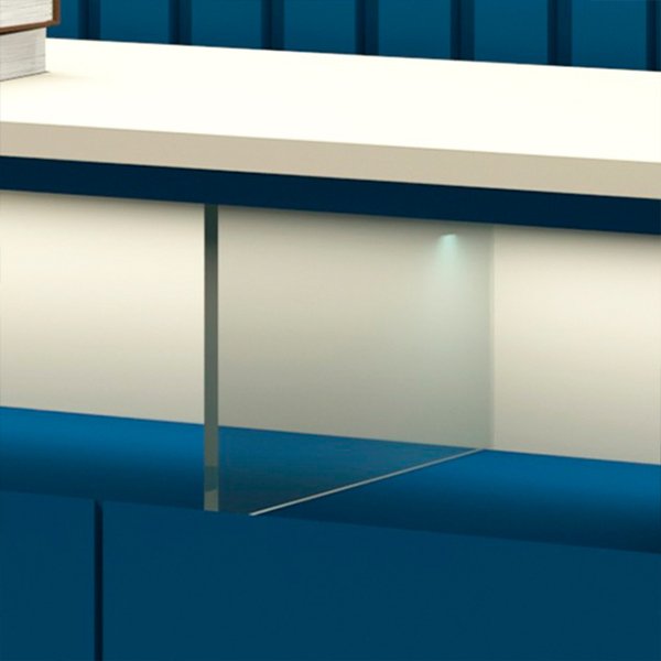 PANEL CON LEDS CON PATAS NOBRE 230 + RACK CON LEDS CON PATAS REQUINTE 212 AZUL ROYAL