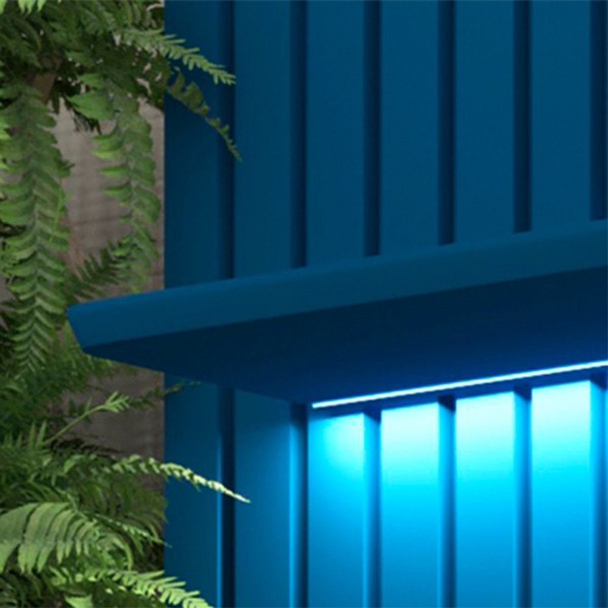 PANEL CON LEDS CON PATAS NOBRE 230 + RACK CON LEDS CON PATAS REQUINTE 212 AZUL ROYAL - 4