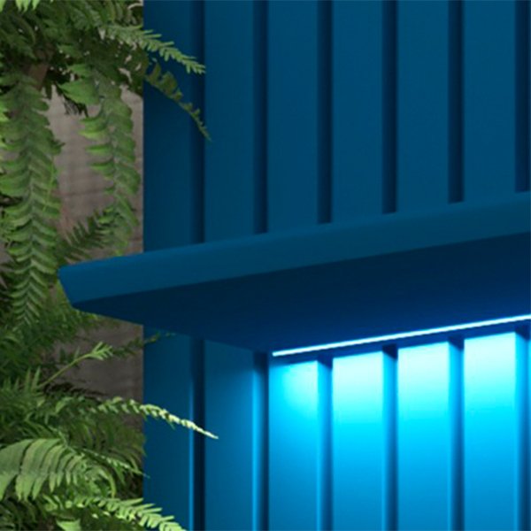 PANEL CON LEDS CON PATAS NOBRE 230 + RACK CON LEDS CON PATAS REQUINTE 212 AZUL ROYAL