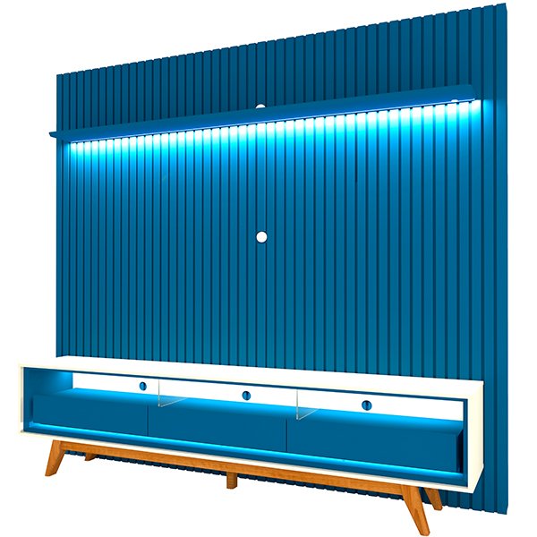 PANEL CON LEDS CON PATAS NOBRE 230 + RACK CON LEDS CON PATAS REQUINTE 212 AZUL ROYAL