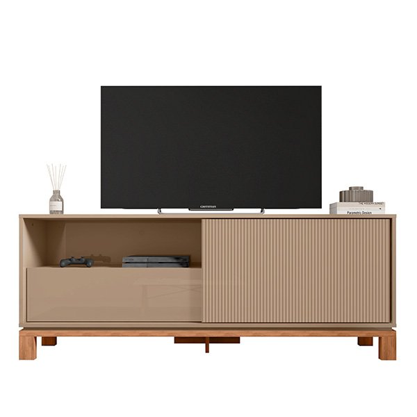 RACK 1 PUERTA 1 CAJÓN DESLIZANTE MONDRIAN 1.5 SUEDE MR|FREIJO