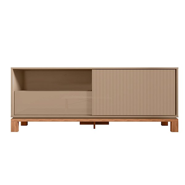 RACK 1 PUERTA 1 CAJÓN DESLIZANTE MONDRIAN 1.5 SUEDE MR|FREIJO