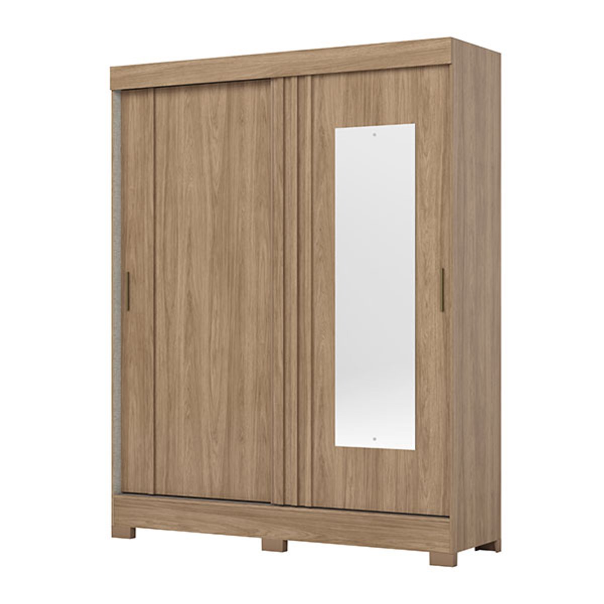 ROPERO 2 PUERTAS CORREDIZAS CON ESPEJO BE309 BRIZ JEQUITIBA|JEQUITIBA|NEGRO