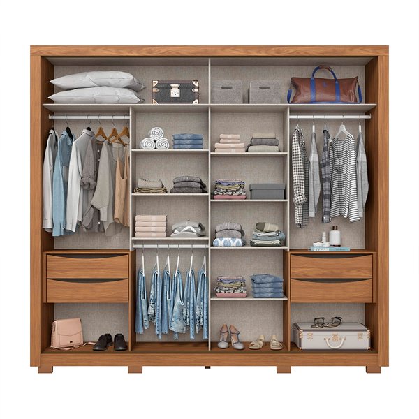 ROPERO 2 PUERTAS CORREDIZAS CON ESPEJO MEDELIN DE22 HENN NATURE | NEGRO