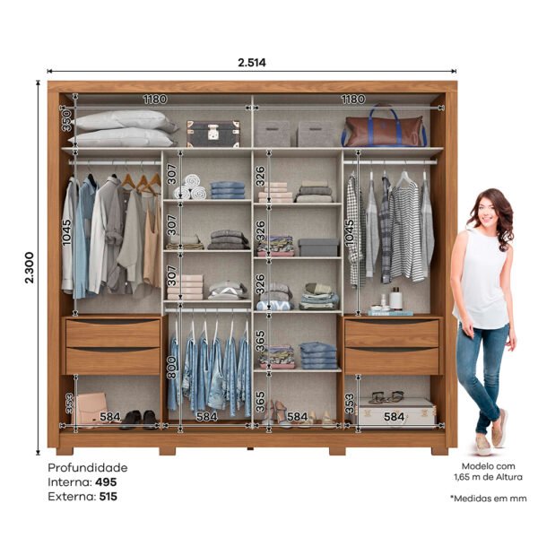 ROPERO 2 PUERTAS CORREDIZAS CON ESPEJO MEDELIN DE22 HENN NATURE | NEGRO