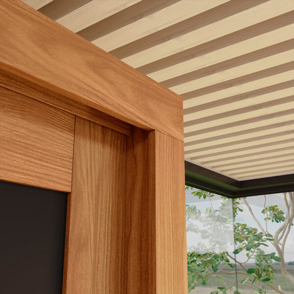 ROPERO 2 PUERTAS CORREDIZAS CON ESPEJO MEDELIN DE22 HENN NATURE | NEGRO