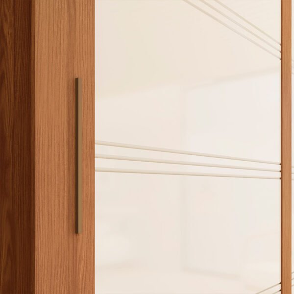 ROPERO 2 PUERTAS CORREDIZAS CON ESPEJO MEDELIN DE22 HENN NATURE | OFF WHITE