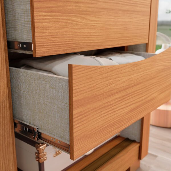 ROPERO 2 PUERTAS CORREDIZAS CON ESPEJO MEDELIN DE22 HENN NATURE | OFF WHITE